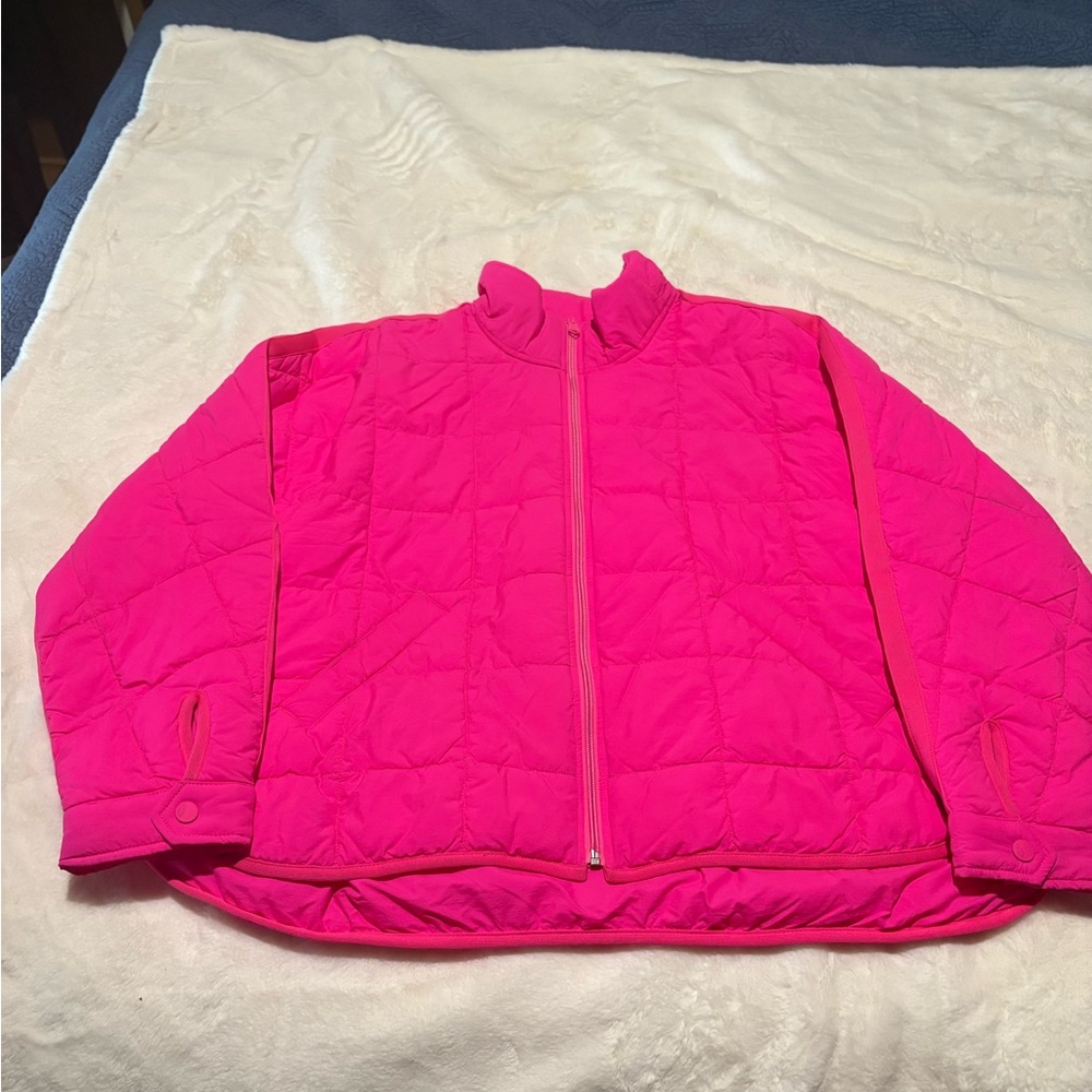 Free people pink puffer